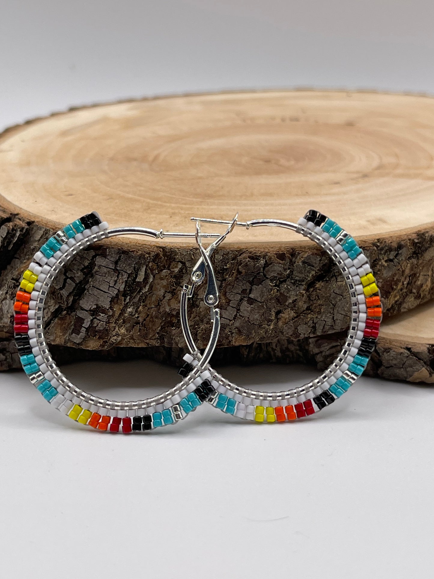 Beaded Hoop Earrings