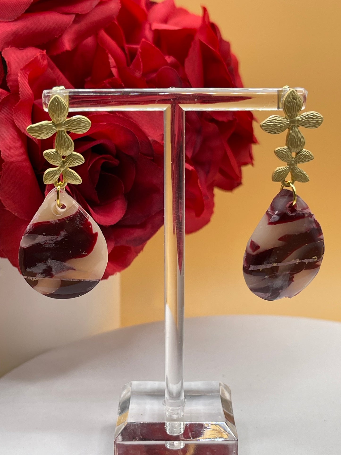 Marbled Polymer Clay Earrings