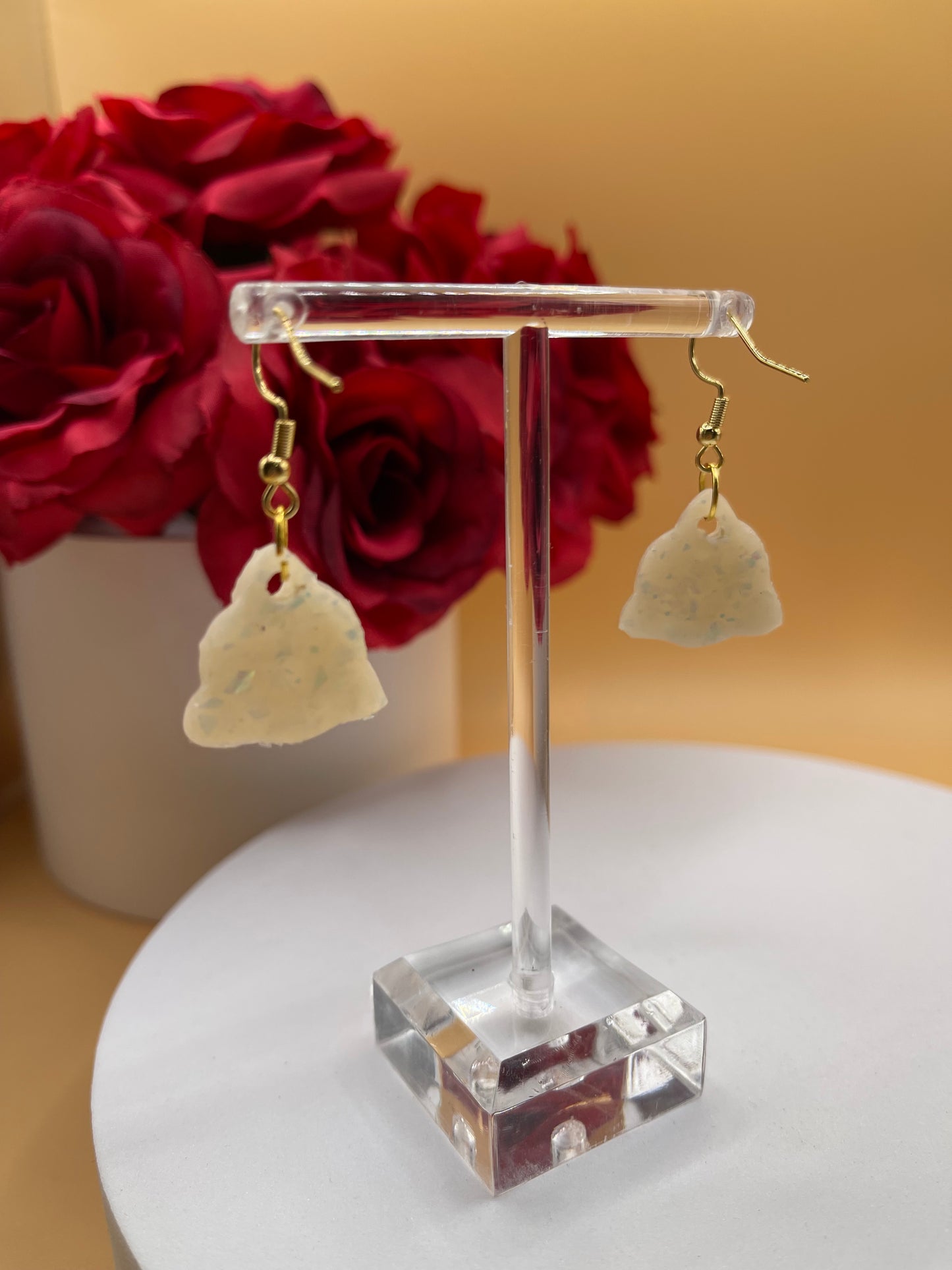 Celtic Knot Polymer Clay Opal-Look Earrings