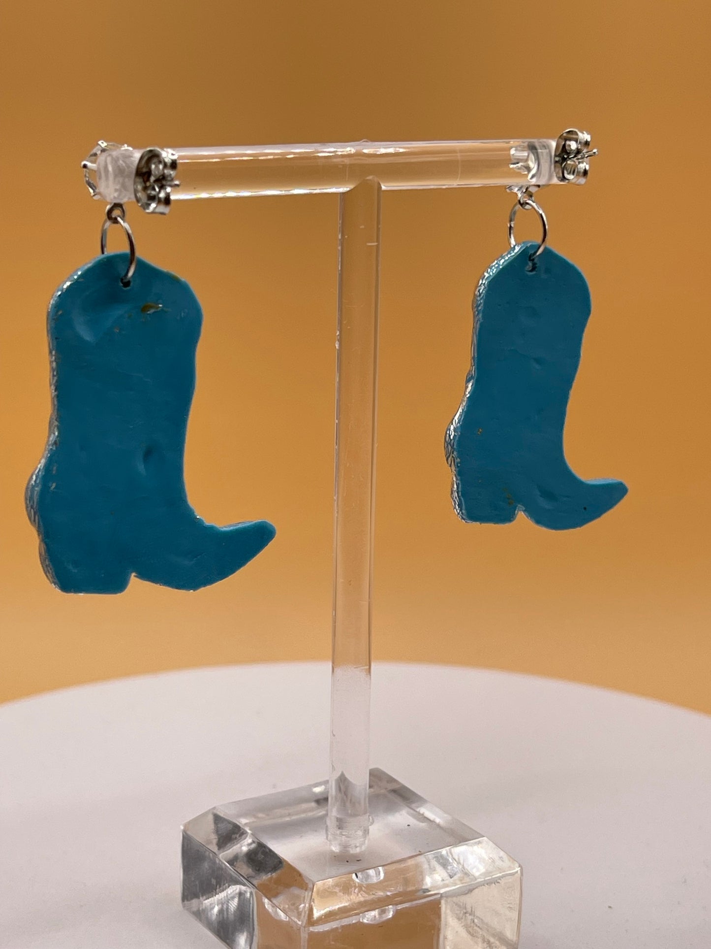 Turquoise Cowboy Boot Earrings