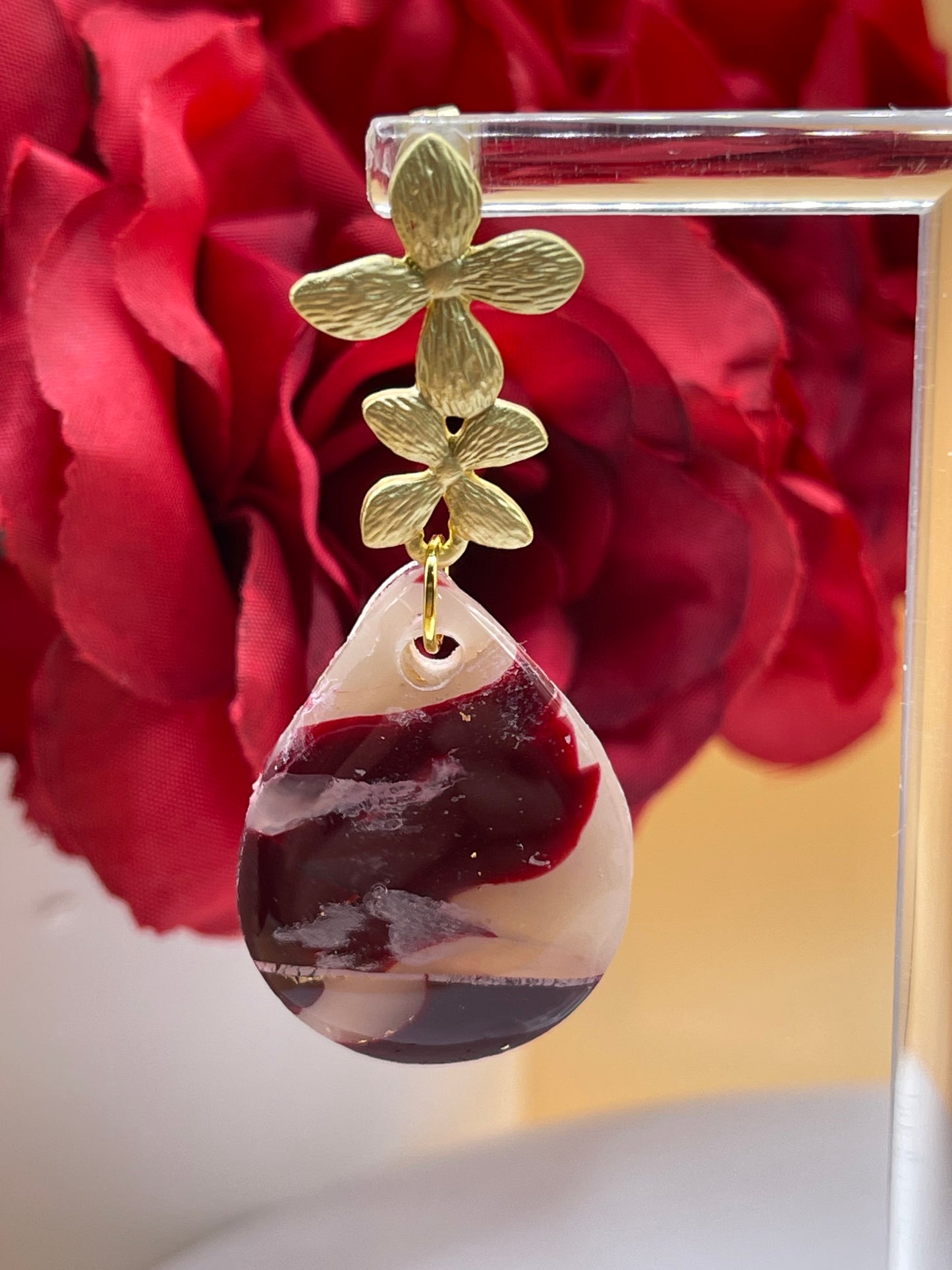 Marbled Polymer Clay Earrings