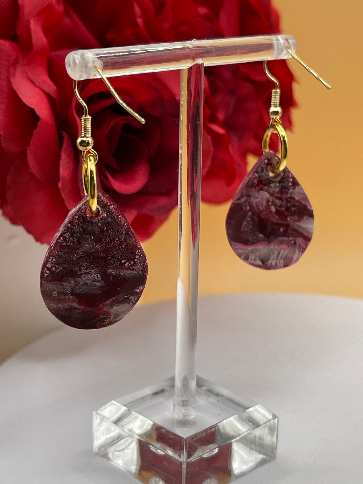 Marbled Polymer Clay Earrings