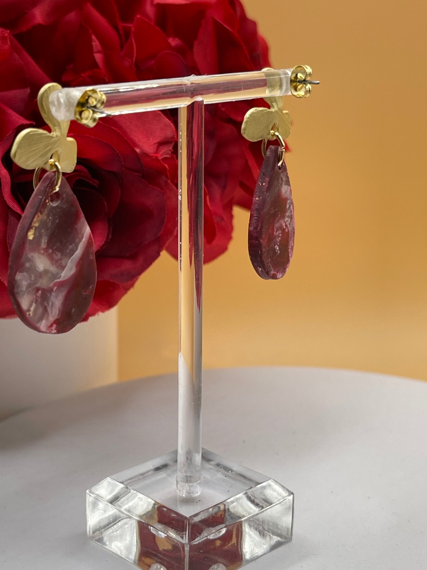 Marbled Polymer Clay Earrings