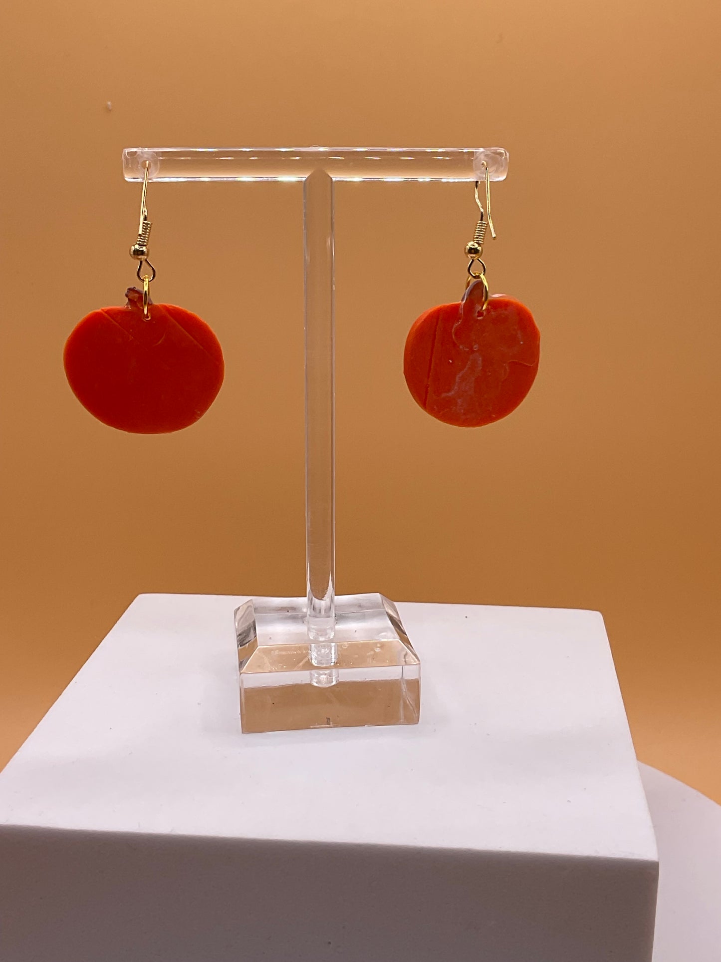 Fall Pumpkin Dangle Earrings | Autumn Gourds | Thanksgiving Earrings