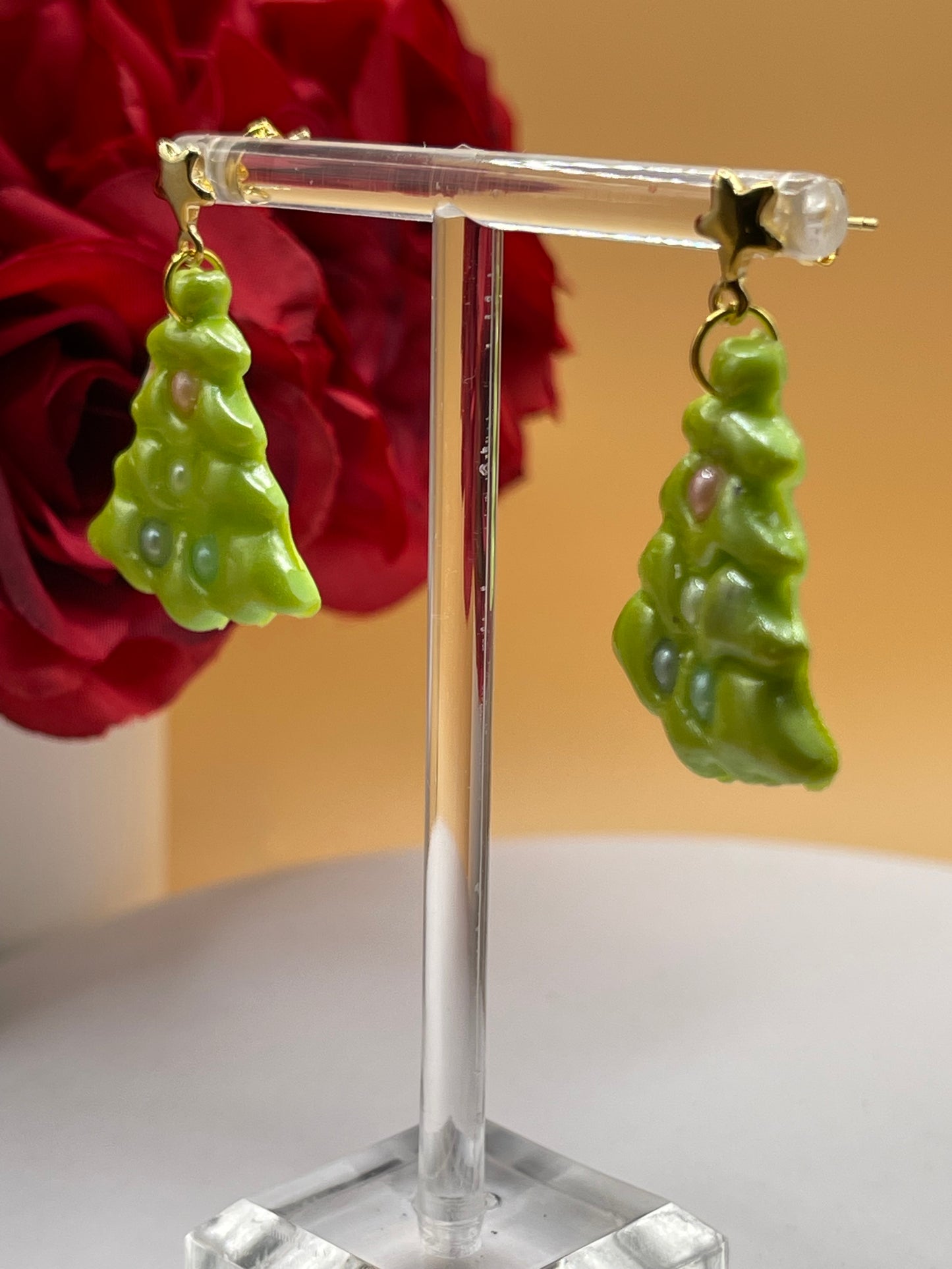 Christmas Tree Dangle Earrings