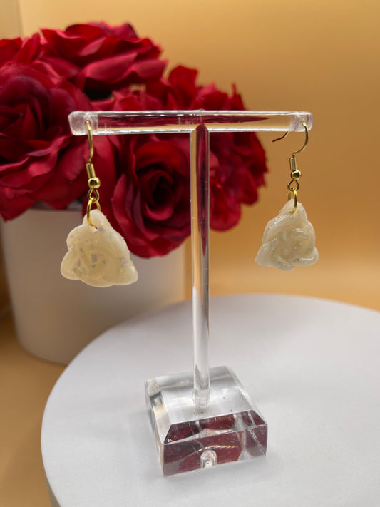 Celtic Knot Polymer Clay Opal-Look Earrings