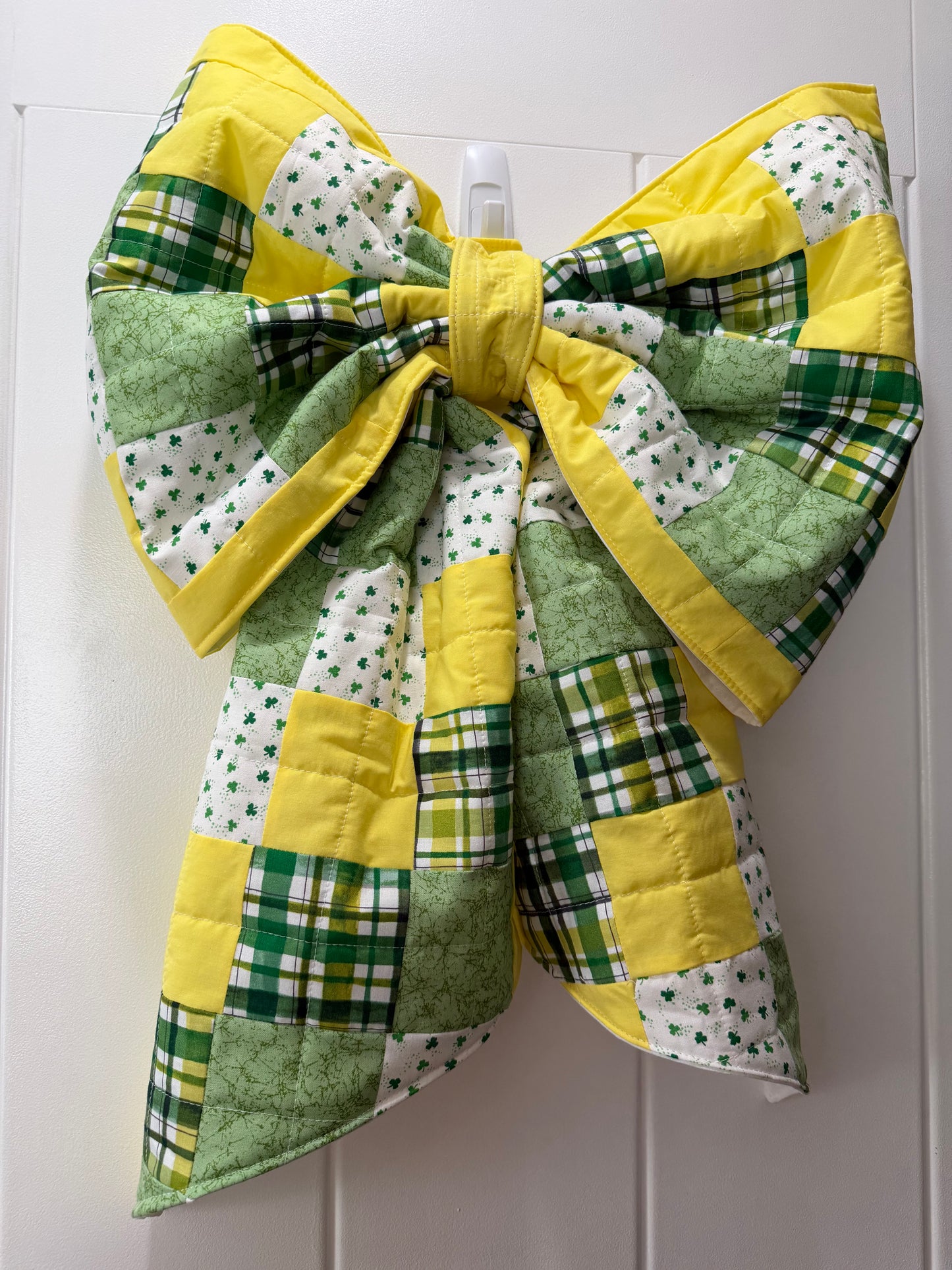 Oversized Quilted Patchwork Bow Wall or Door Decor