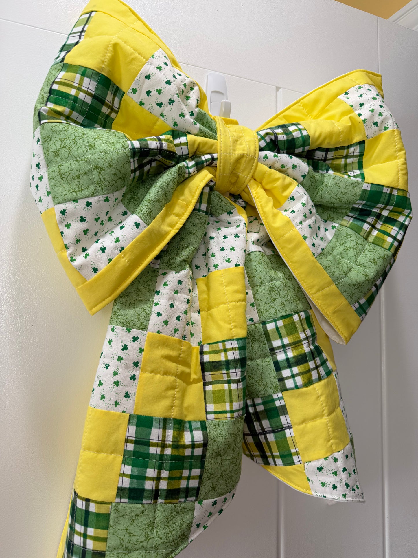 Oversized Quilted Patchwork Bow Wall or Door Decor