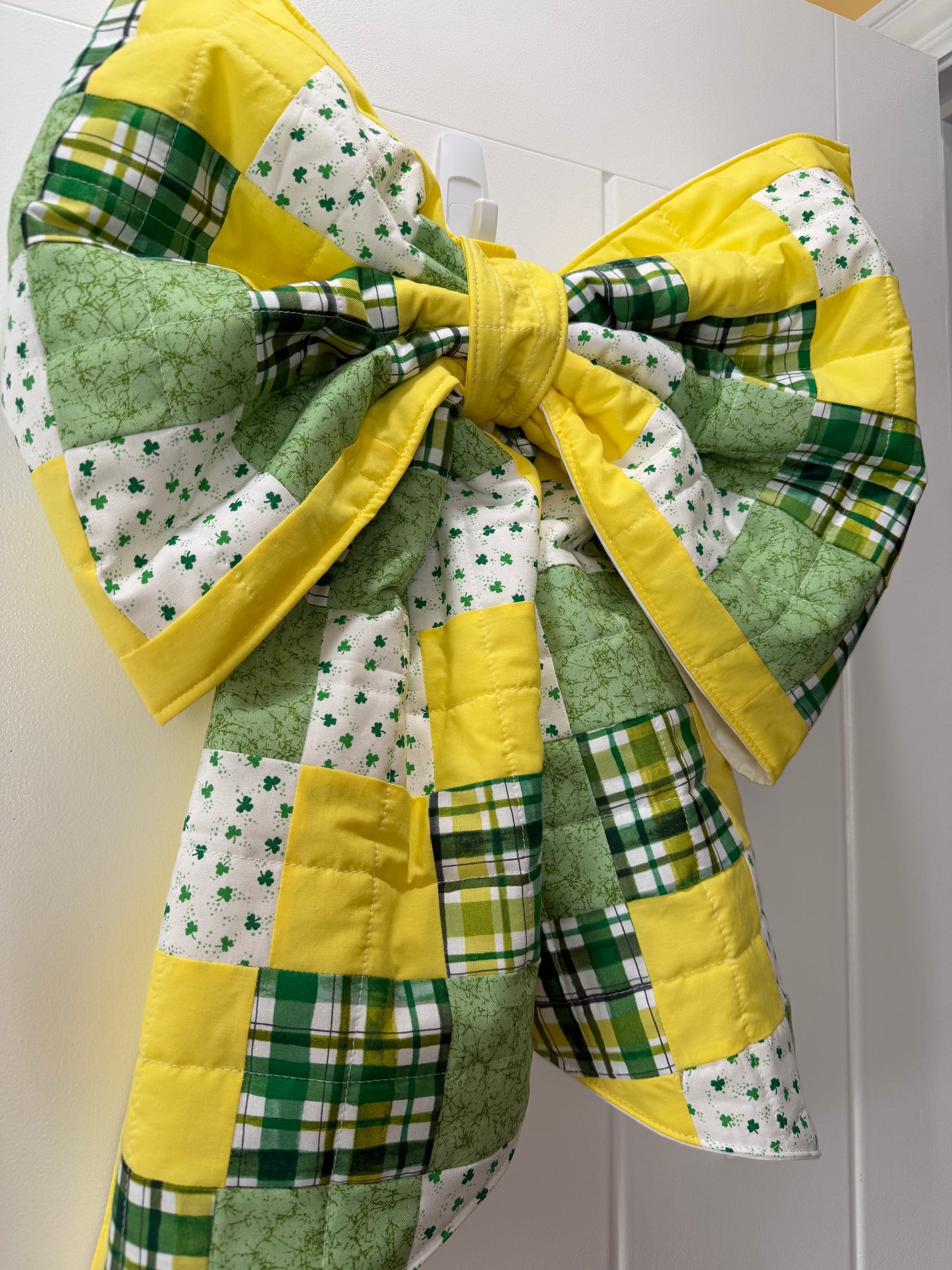 Oversized Quilted Patchwork Bow Wall or Door Decor