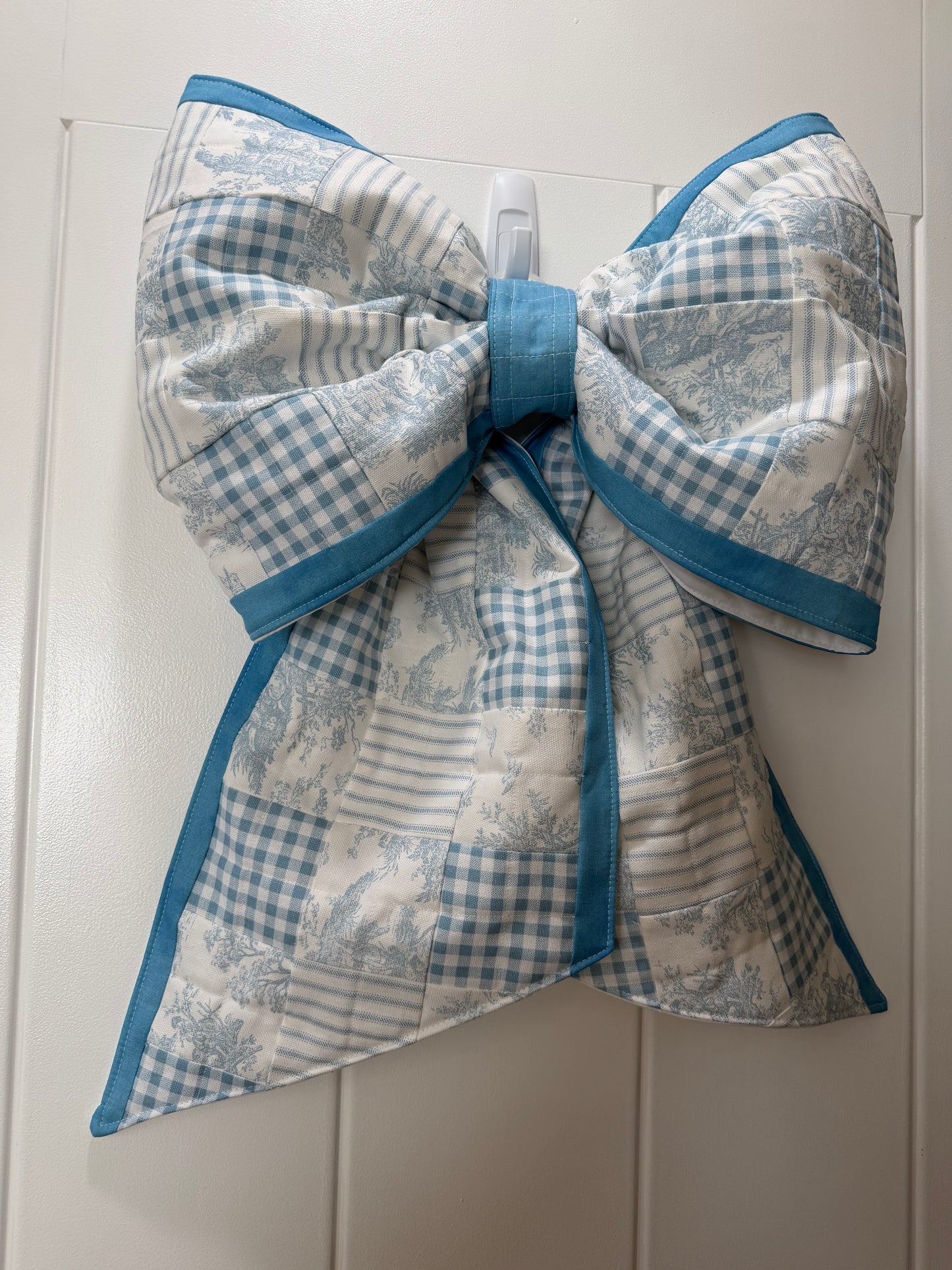Oversized Quilted Patchwork Bow Wall or Door Decor