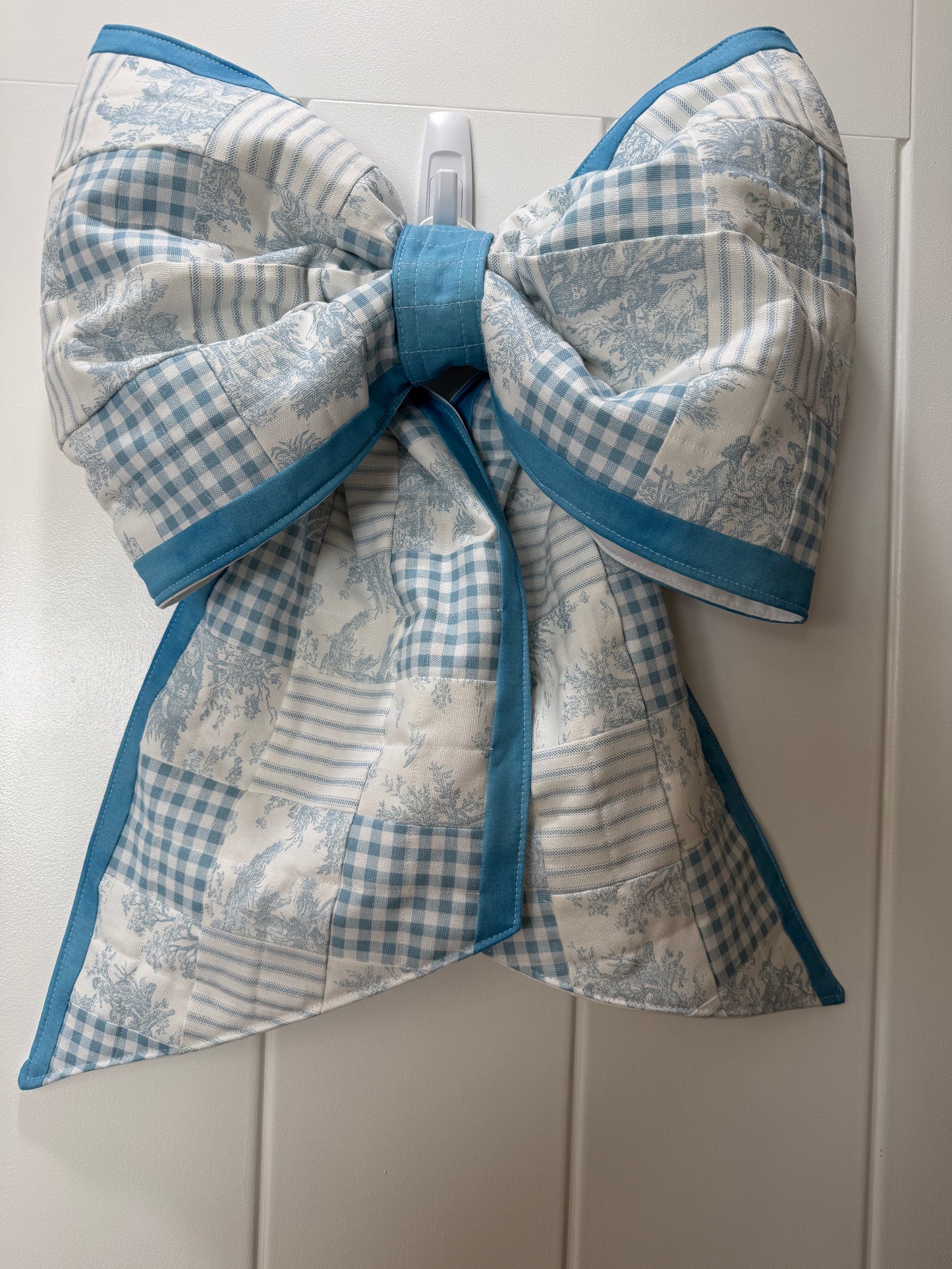 Oversized Quilted Patchwork Bow Wall or Door Decor
