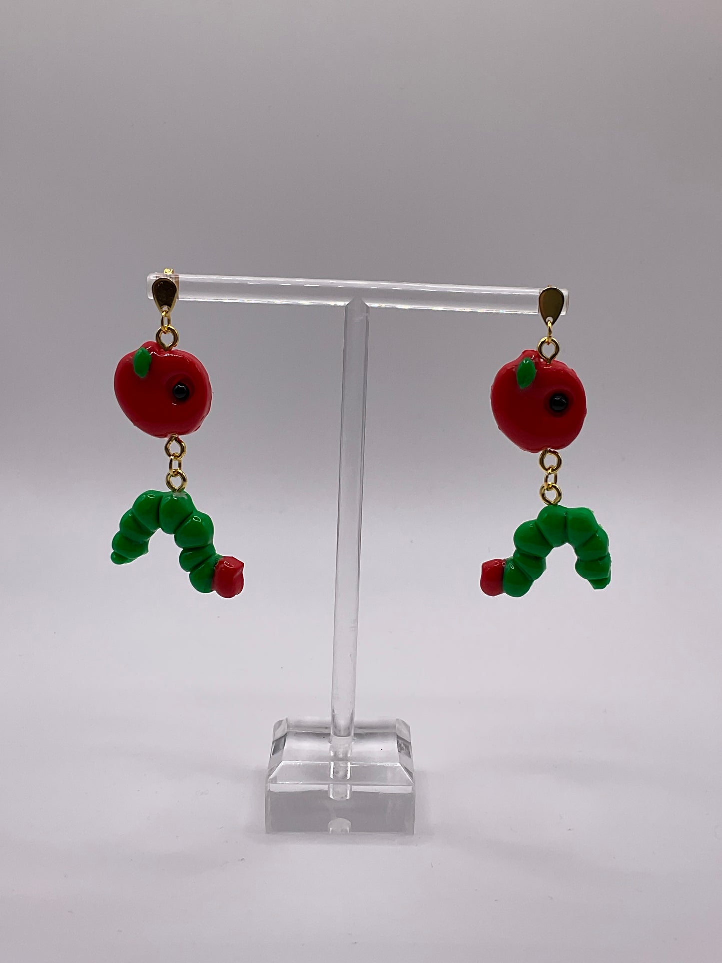 Hungry Caterpillar & Apple Earrings