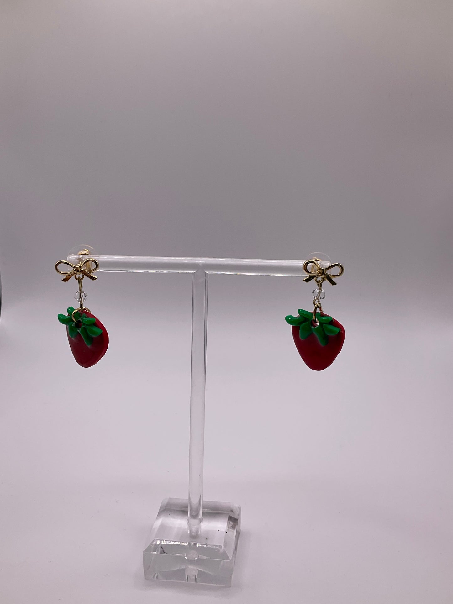 Polymer Clay Strawberry Dangle Earrings