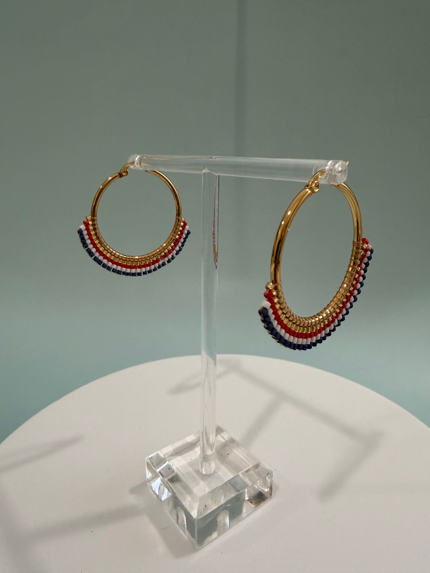 Beaded Hoop Earrings