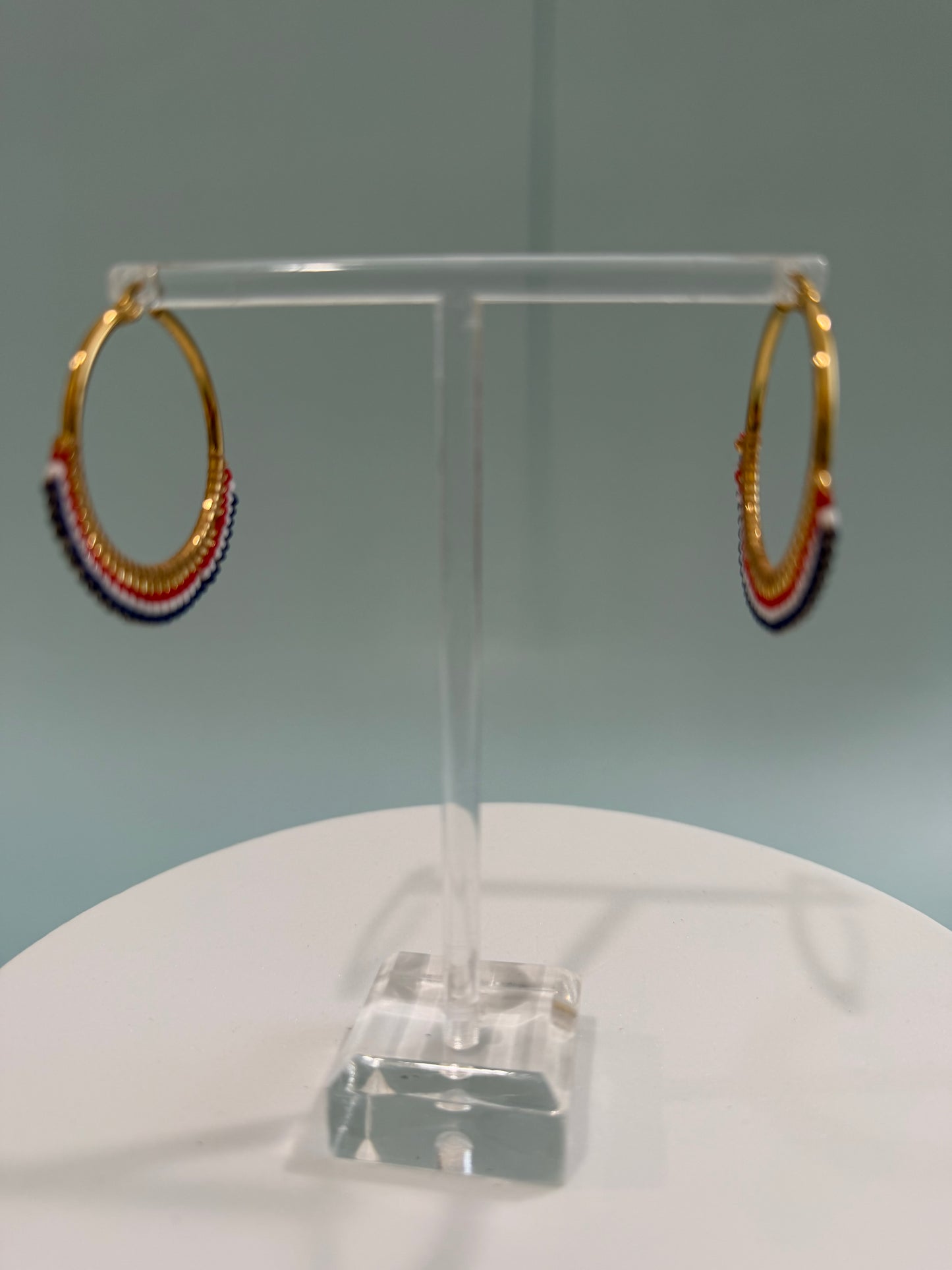 Beaded Hoop Earrings