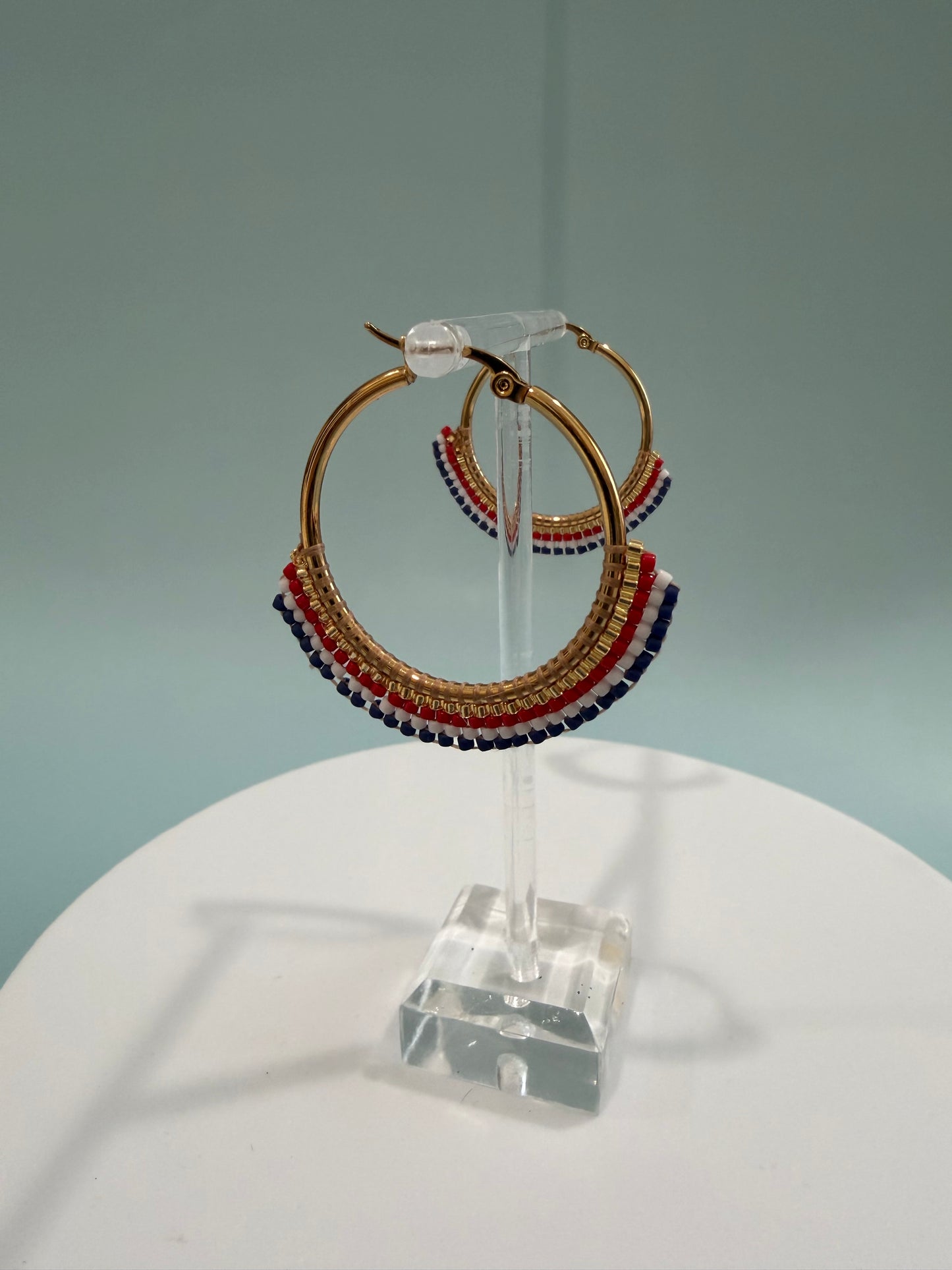 Beaded Hoop Earrings