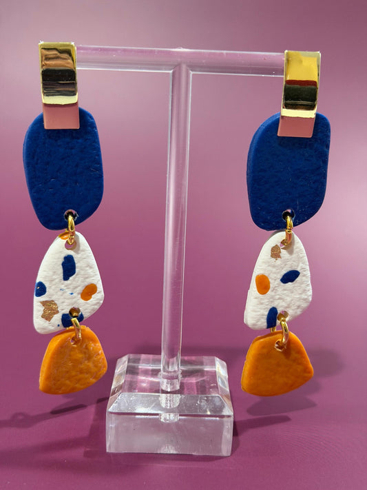 Terrazzo-Look Dangle Earrings