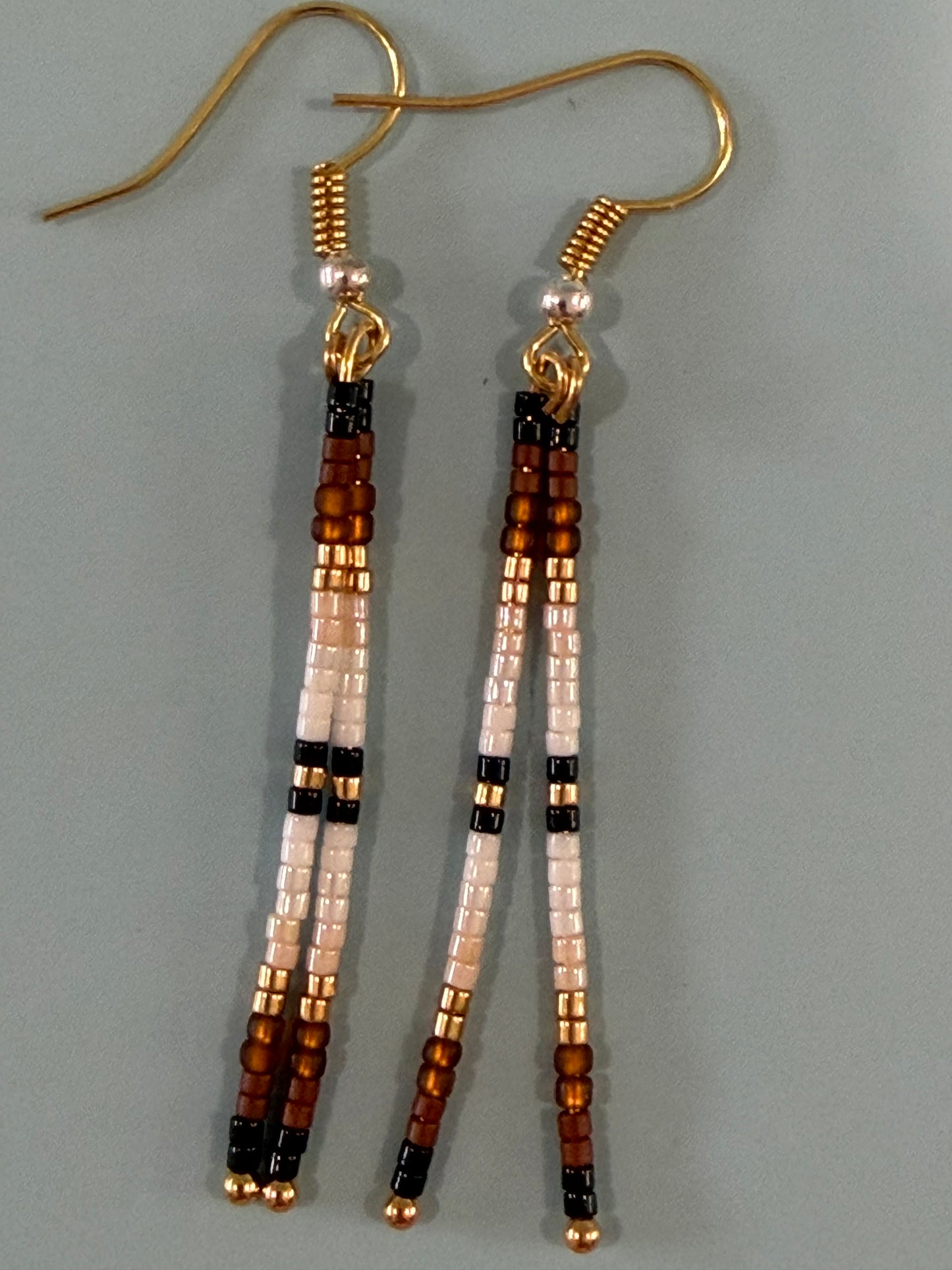 Multi-colored Beaded Dangle Earrings