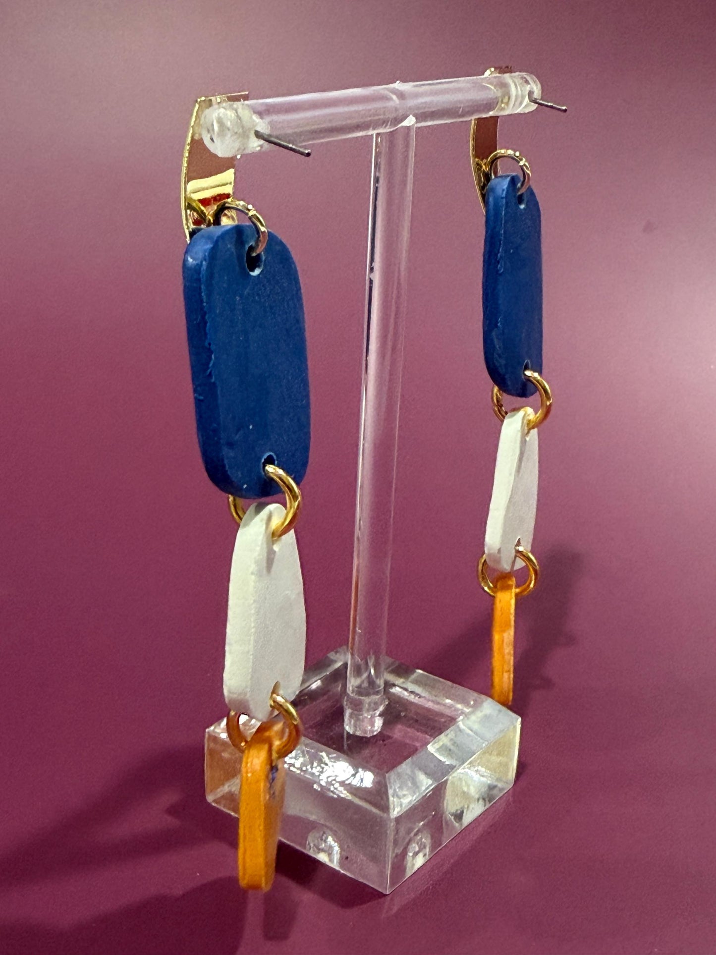 Terrazzo-Look Dangle Earrings