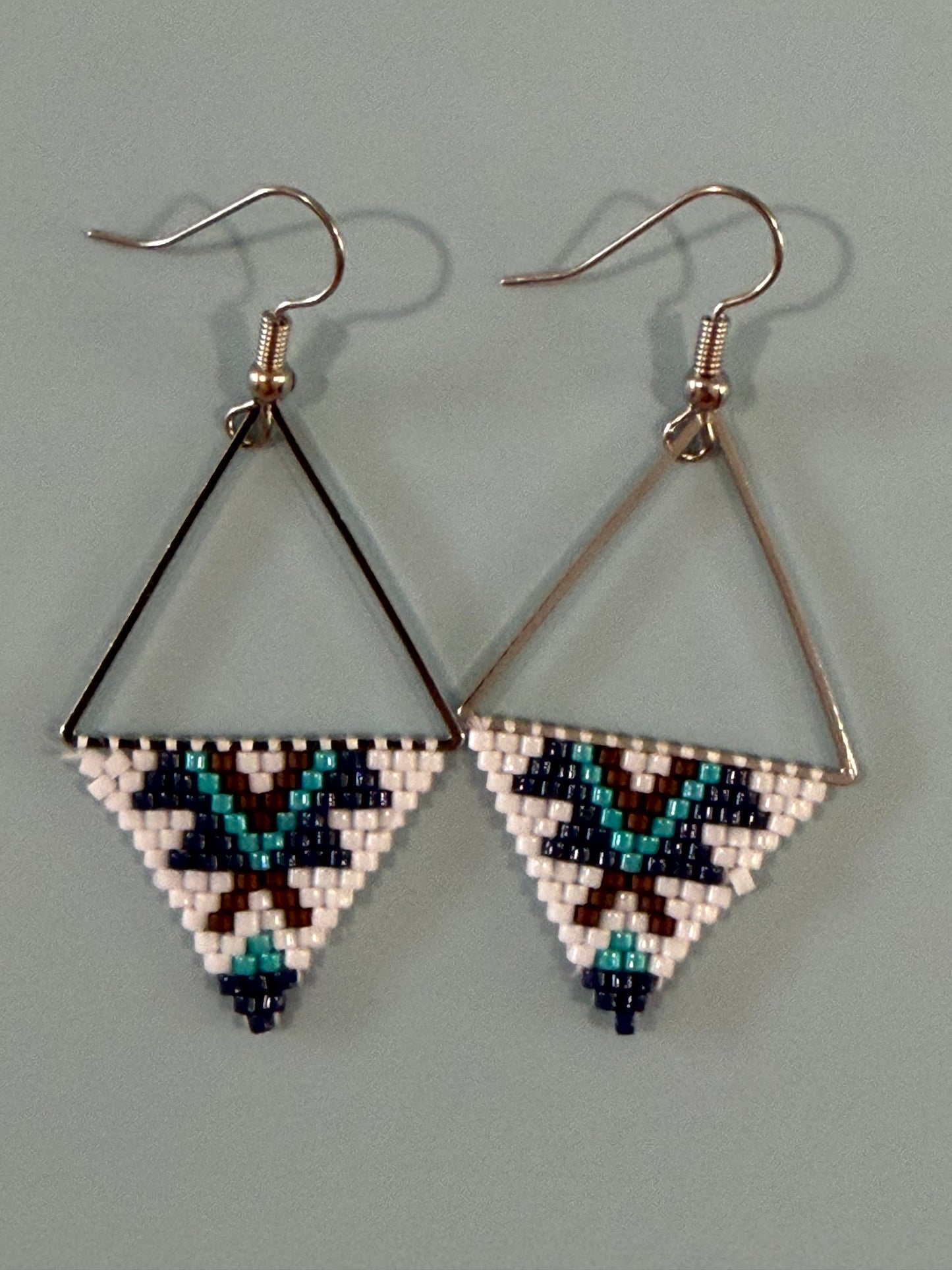 Multi-colored Beaded Dangle Earrings