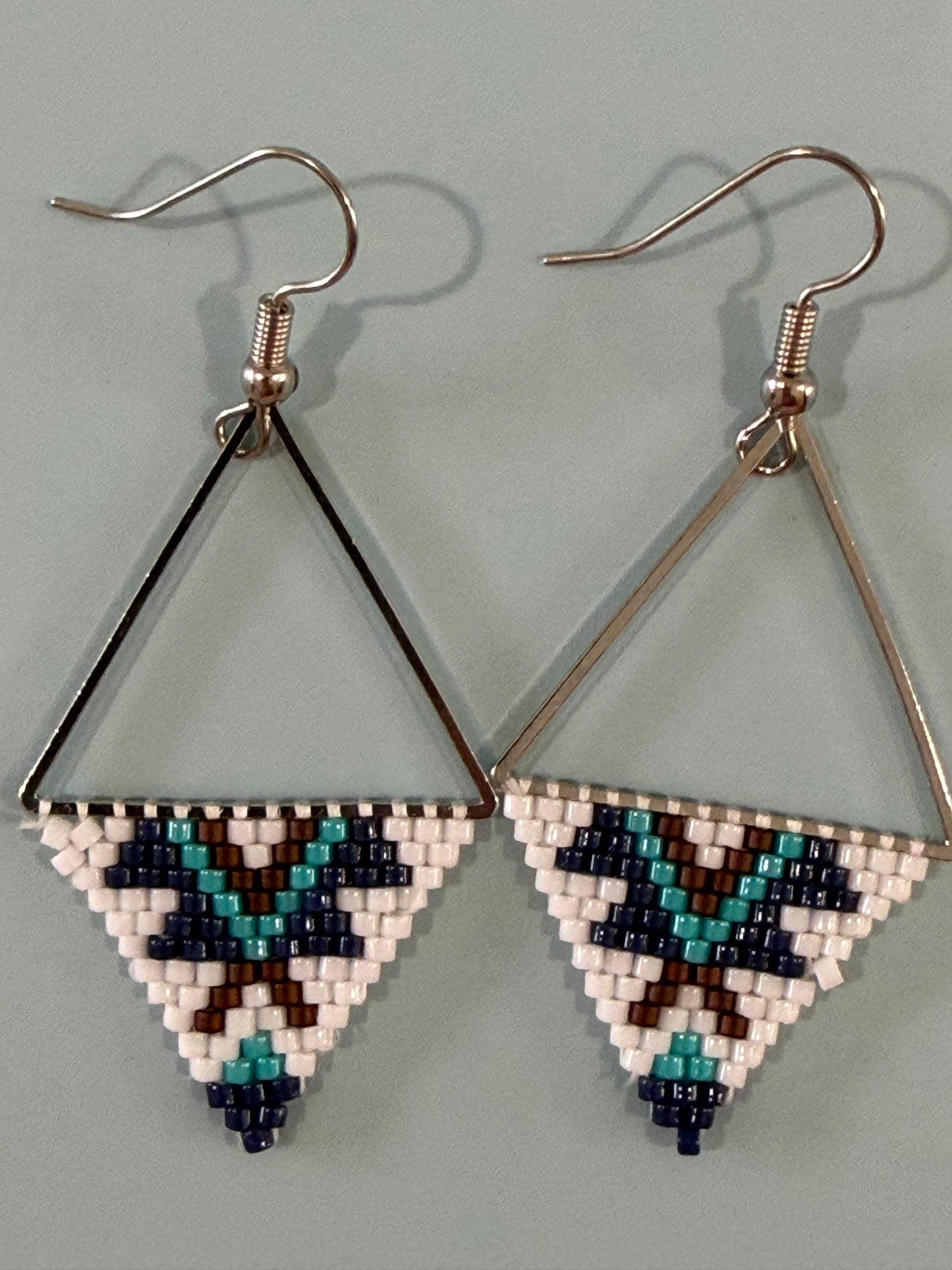 Multi-colored Beaded Dangle Earrings