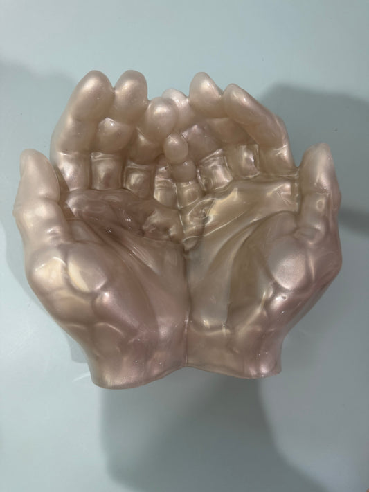 Acrylic Resin Hands Offering Dish