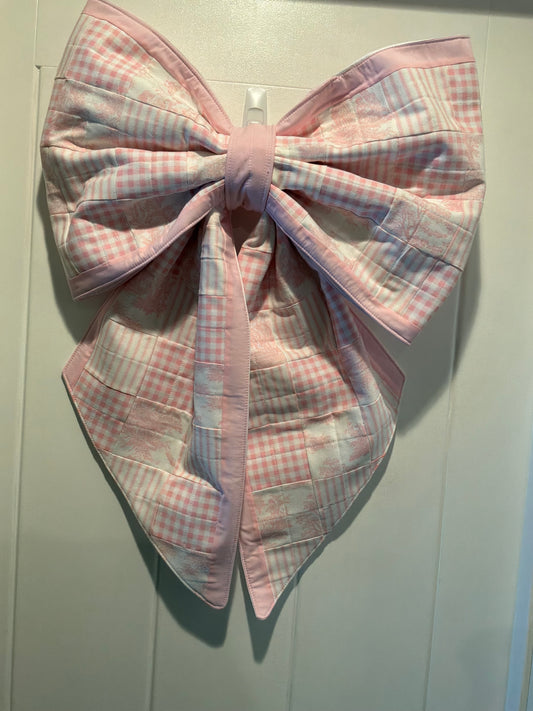 Oversized Bow Wall Decor, Bow Door Hanger, Gingham Bow