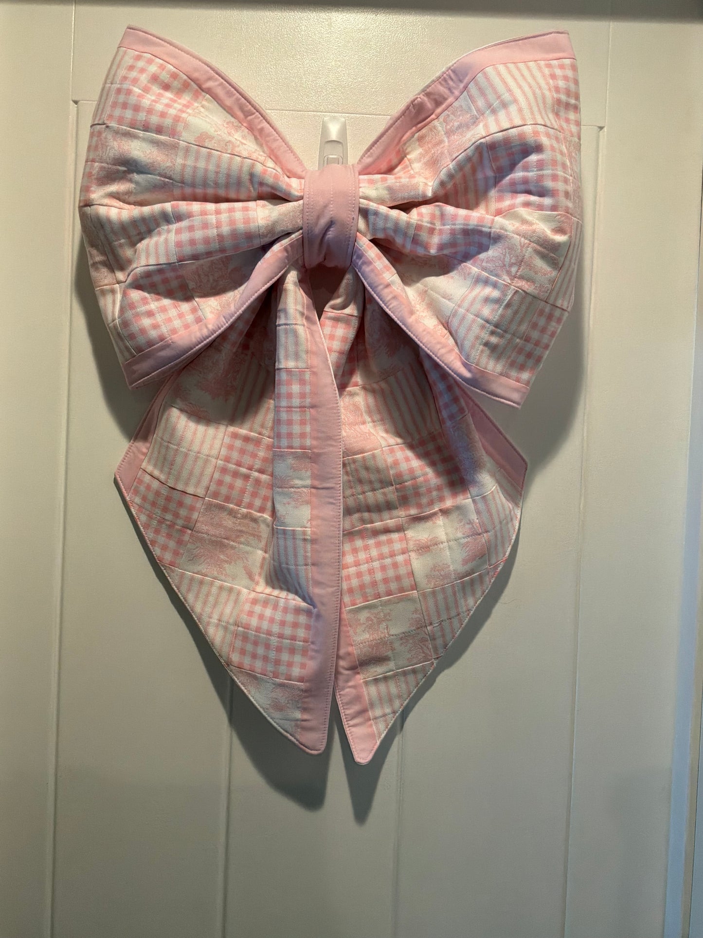 Oversized Bow Wall Decor, Bow Door Hanger, Gingham Bow
