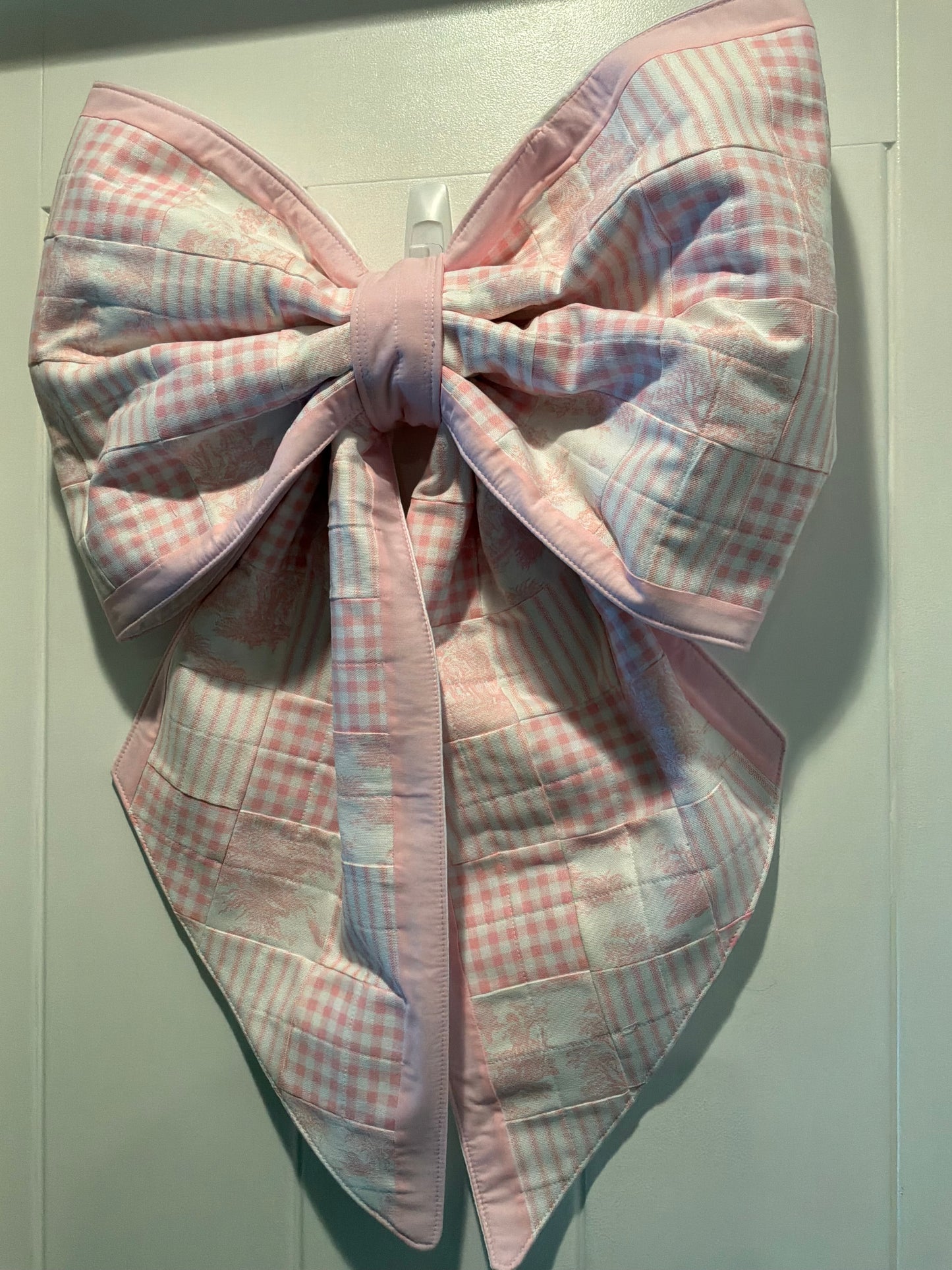 Oversized Bow Wall Decor, Bow Door Hanger, Gingham Bow