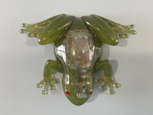 Acrylic Resin Art Frog | Decorative Paperweight