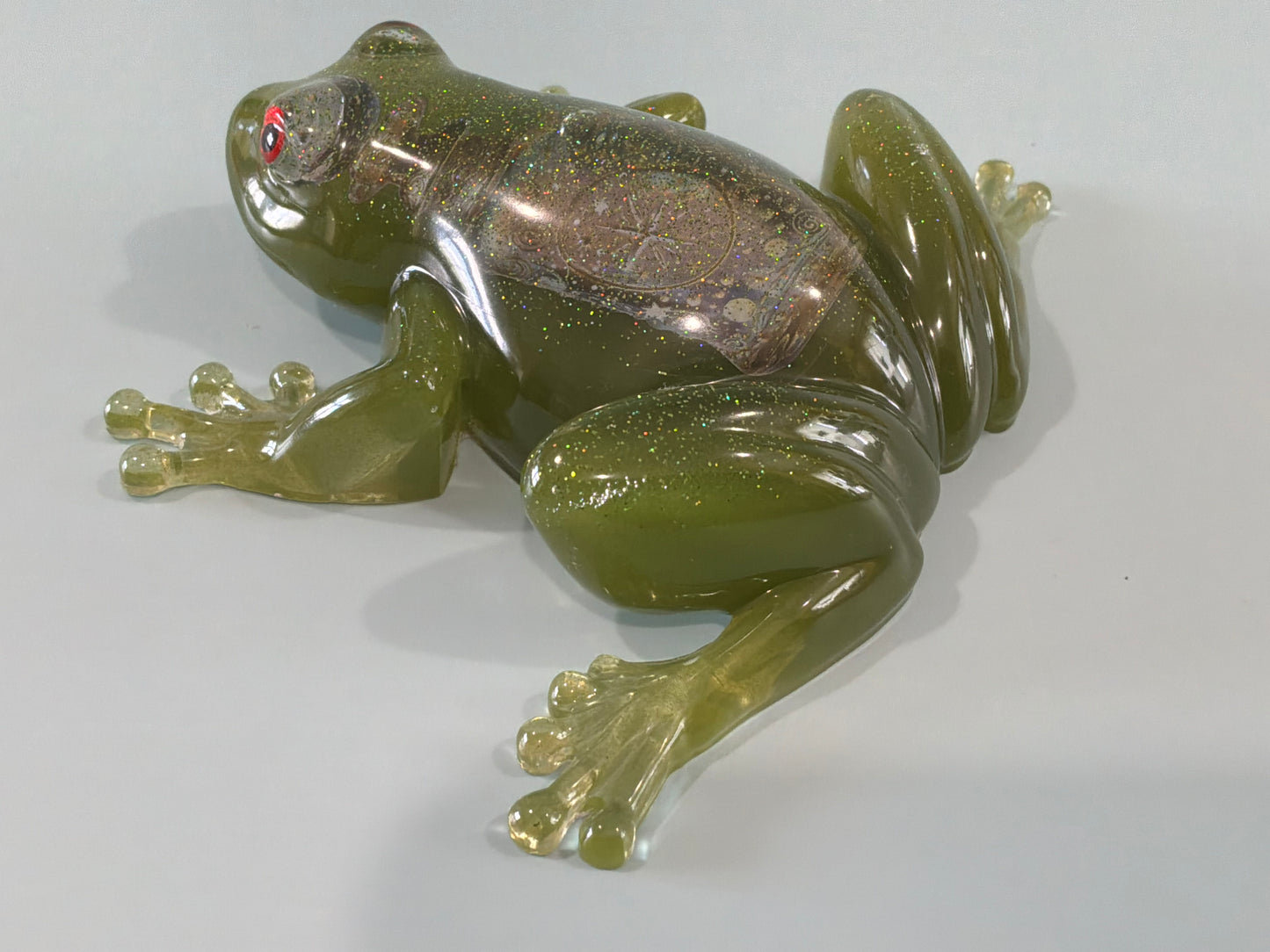 Acrylic Resin Art Frog | Decorative Paperweight