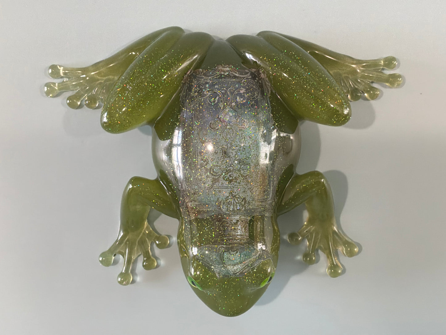 Acrylic Resin Art Frog | Decorative Paperweight