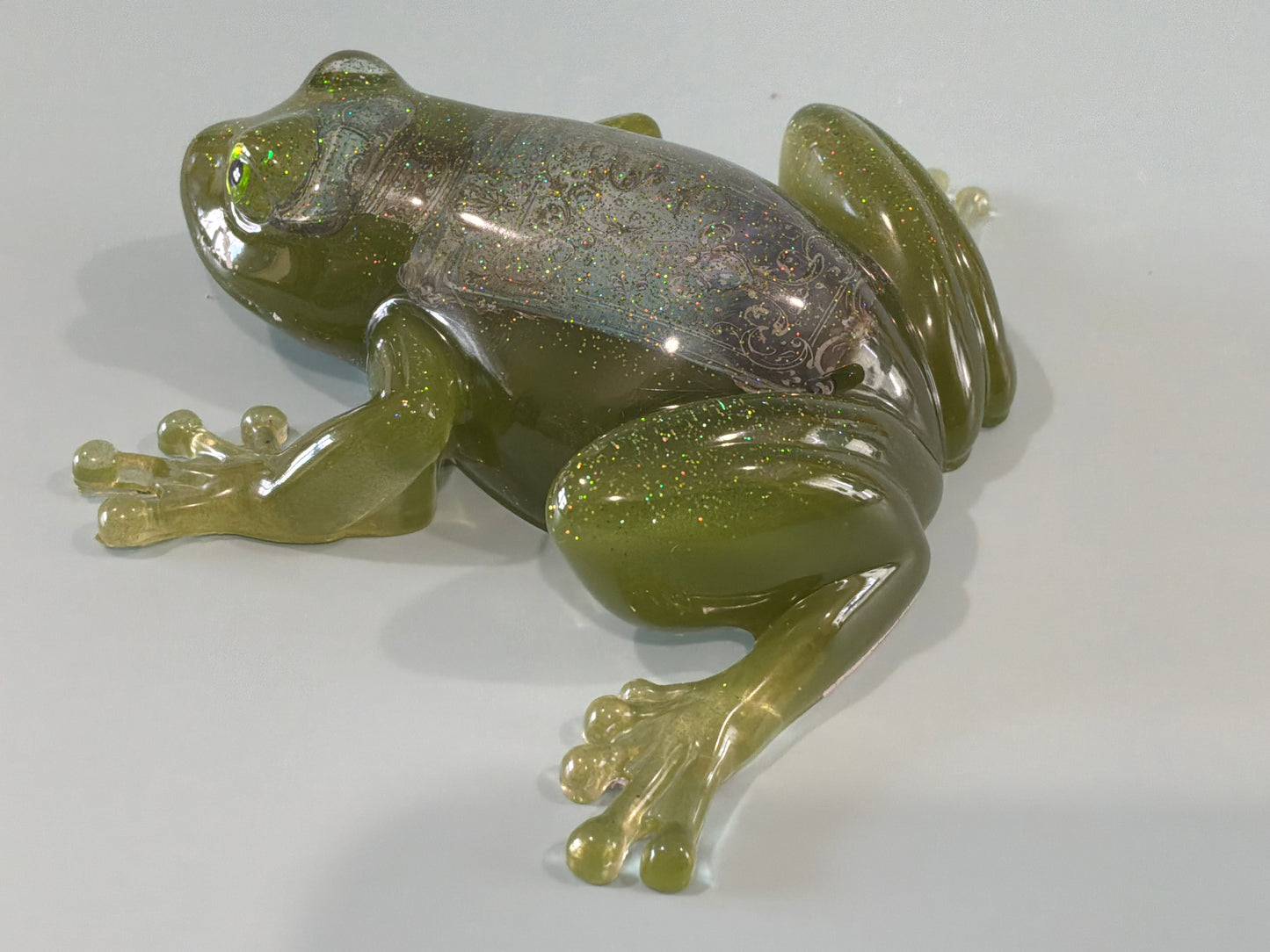 Acrylic Resin Art Frog | Decorative Paperweight