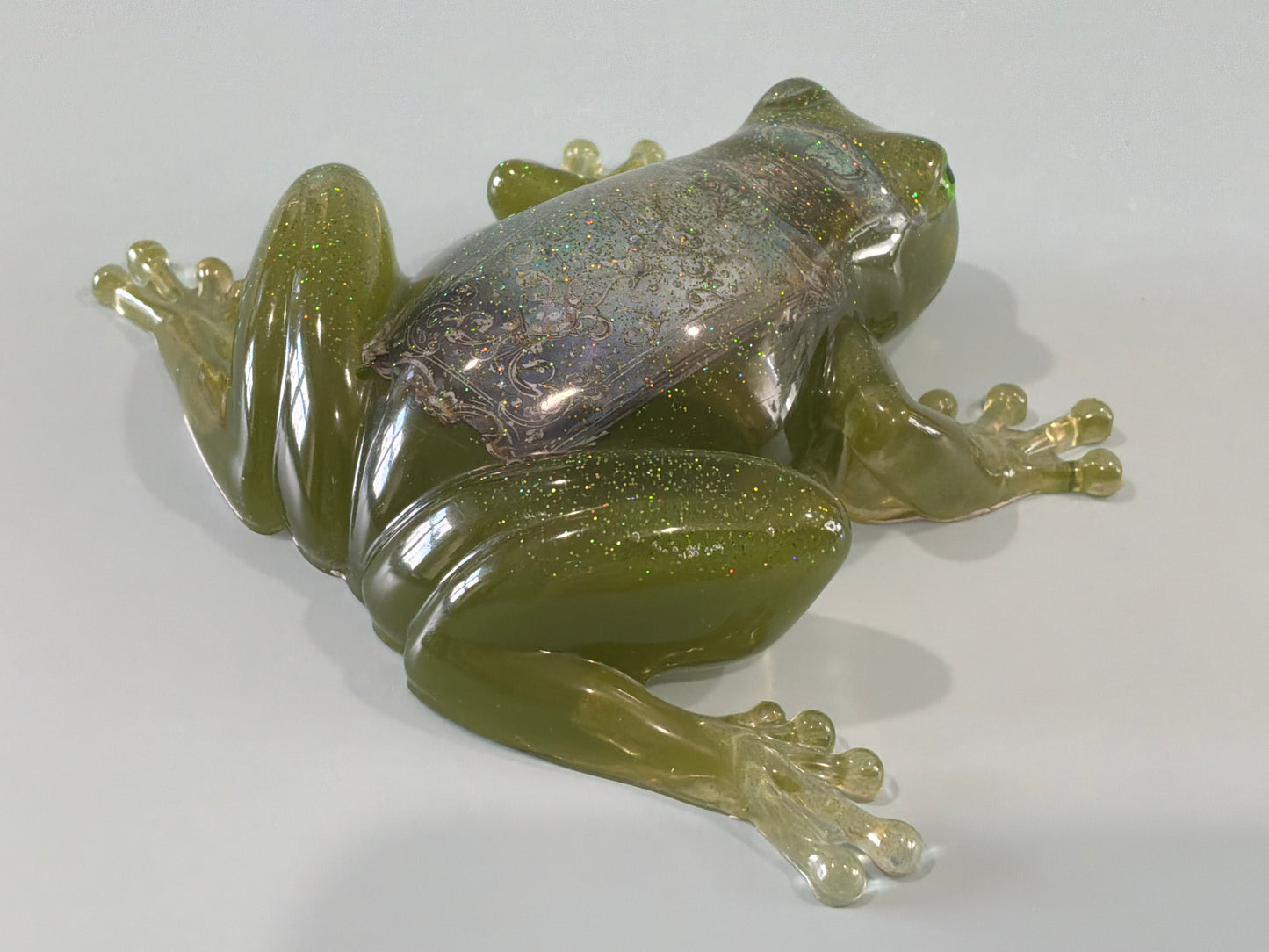 Acrylic Resin Art Frog | Decorative Paperweight