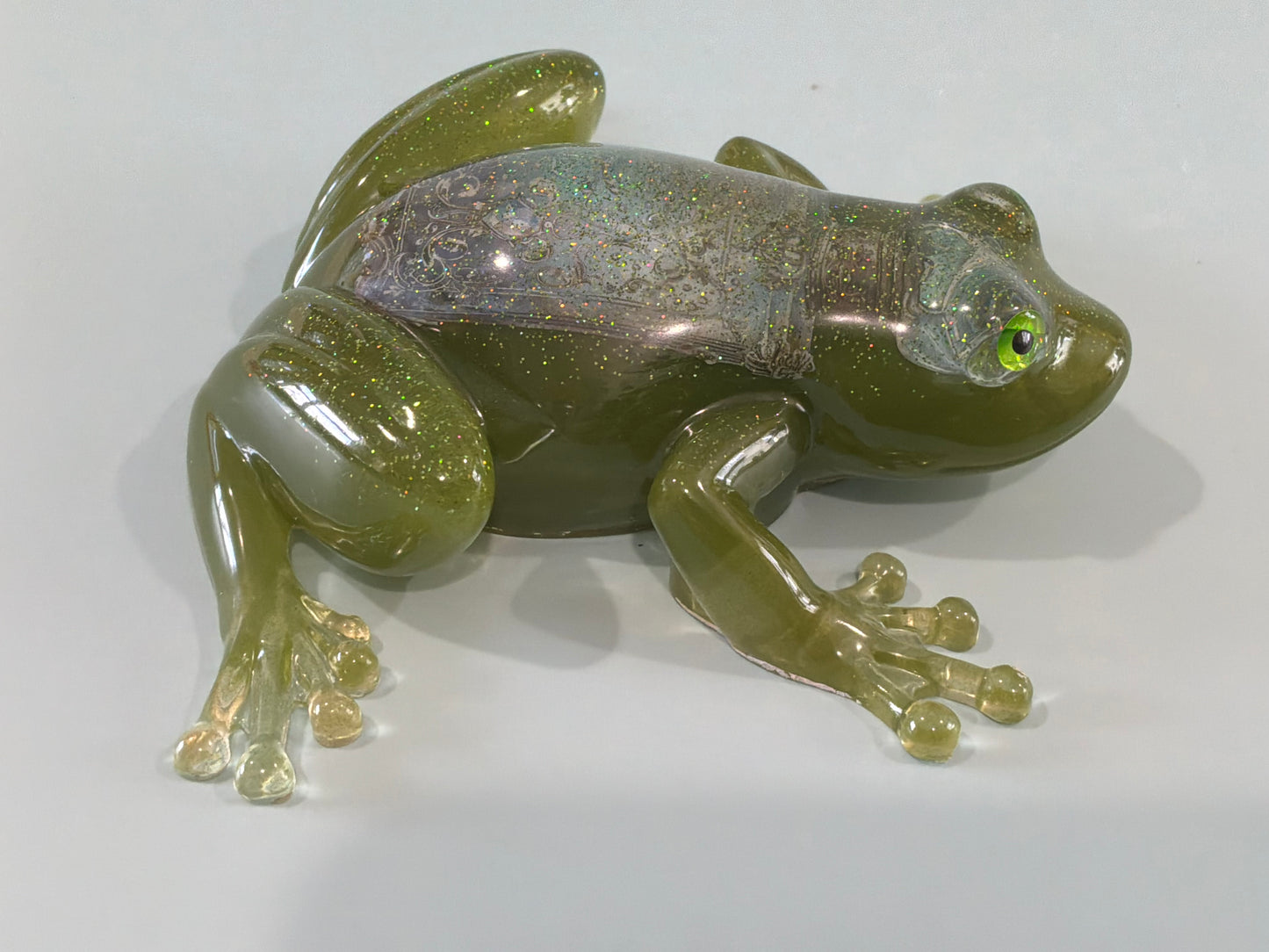 Acrylic Resin Art Frog | Decorative Paperweight