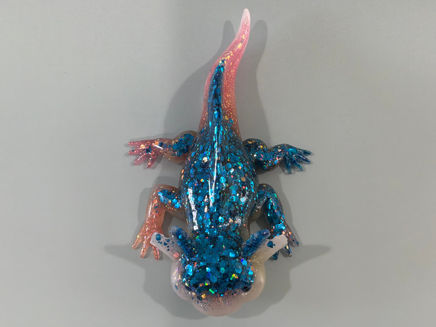 Acrylic Resin Axolotl Figurine | Cute Paperweight | Shelfsitter