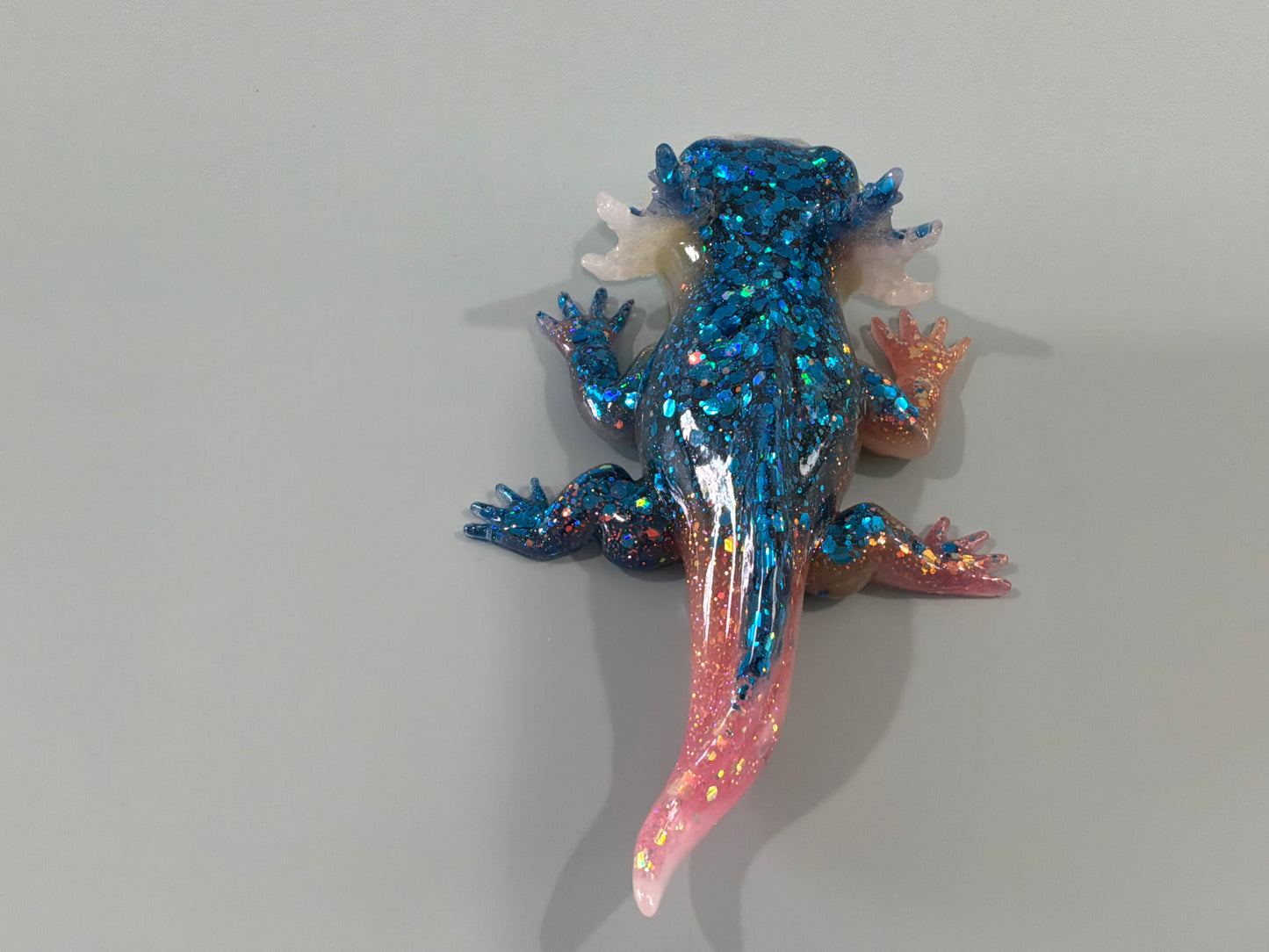 Acrylic Resin Axolotl Figurine | Cute Paperweight | Shelfsitter