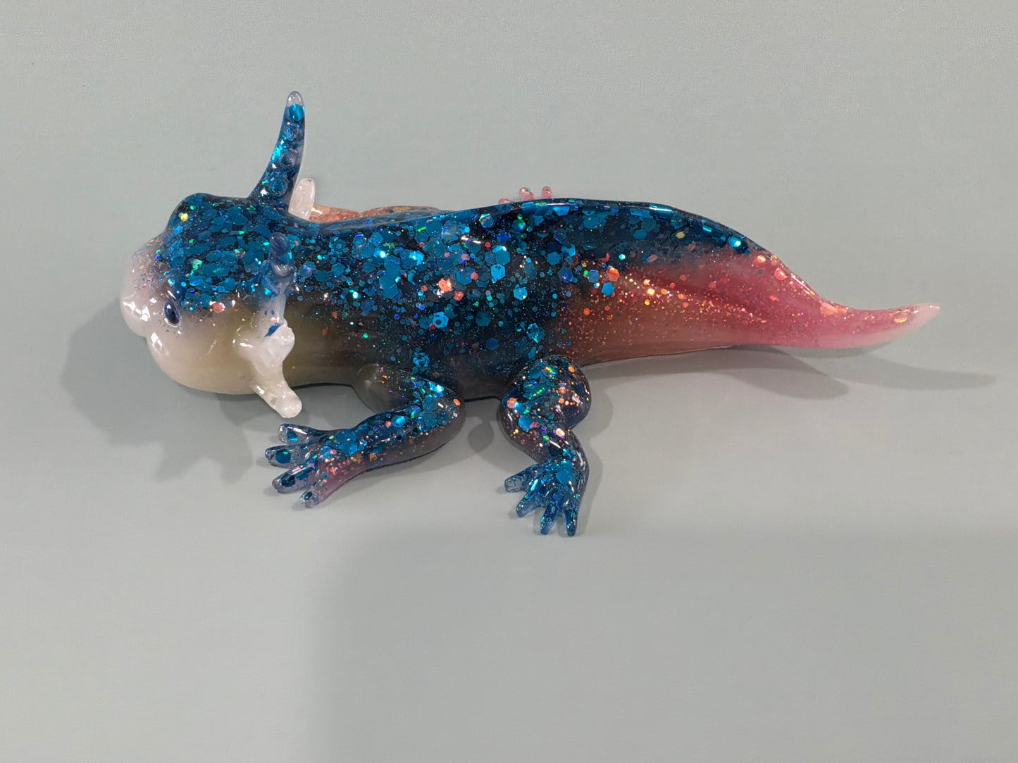 Acrylic Resin Axolotl Figurine | Cute Paperweight | Shelfsitter