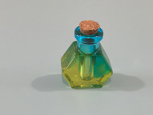 Yellow and Blue Acrylic Resin Mini Bottle