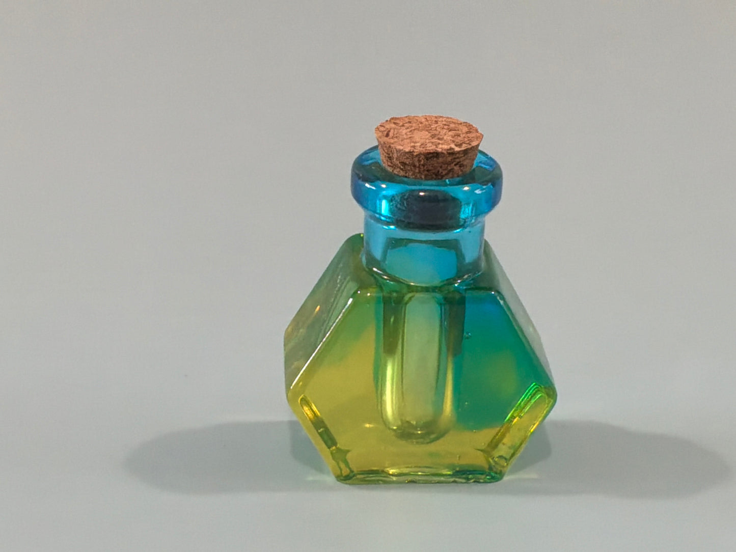 Yellow and Blue Acrylic Resin Mini Bottle