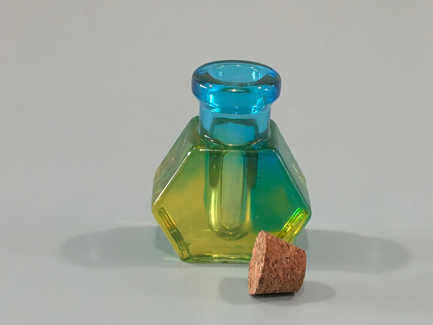 Yellow and Blue Acrylic Resin Mini Bottle