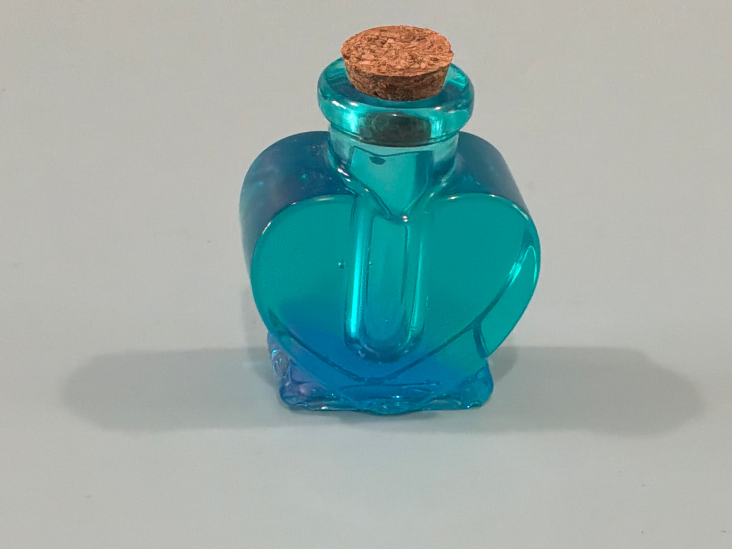 Blue Heart-Shaped Acrylic Resin Mini Bottle