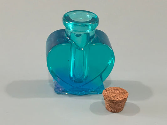 Blue Heart-Shaped Acrylic Resin Mini Bottle