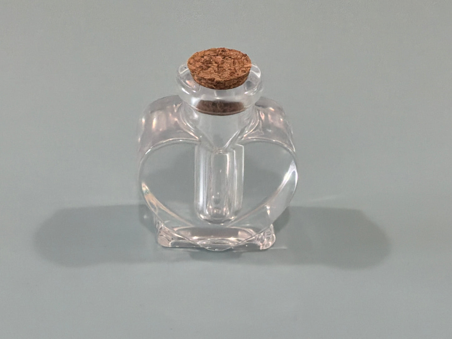 Clear Heart-Shaped Acrylic Resin Mini Bottle