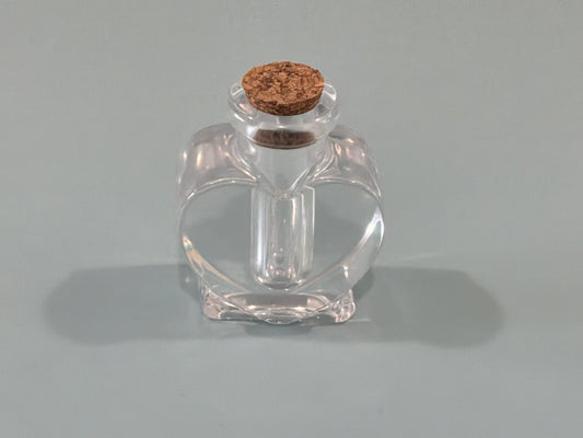 Clear Heart-Shaped Acrylic Resin Mini Bottle