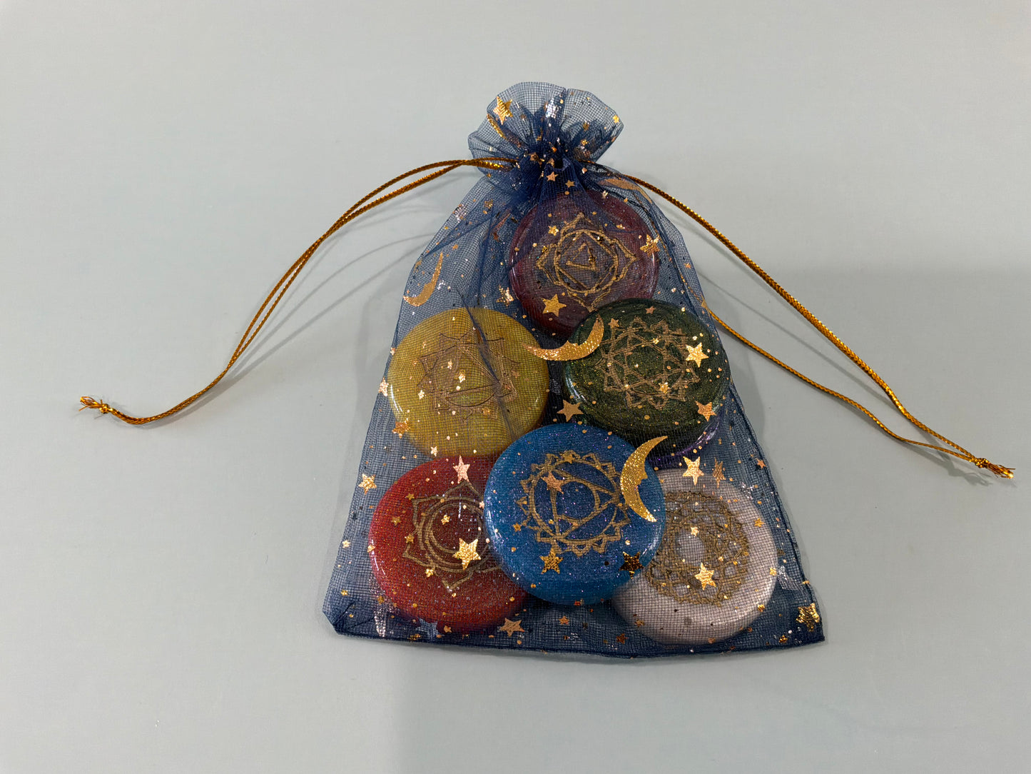 Colorful Acrylic Resin Chakra Stones
