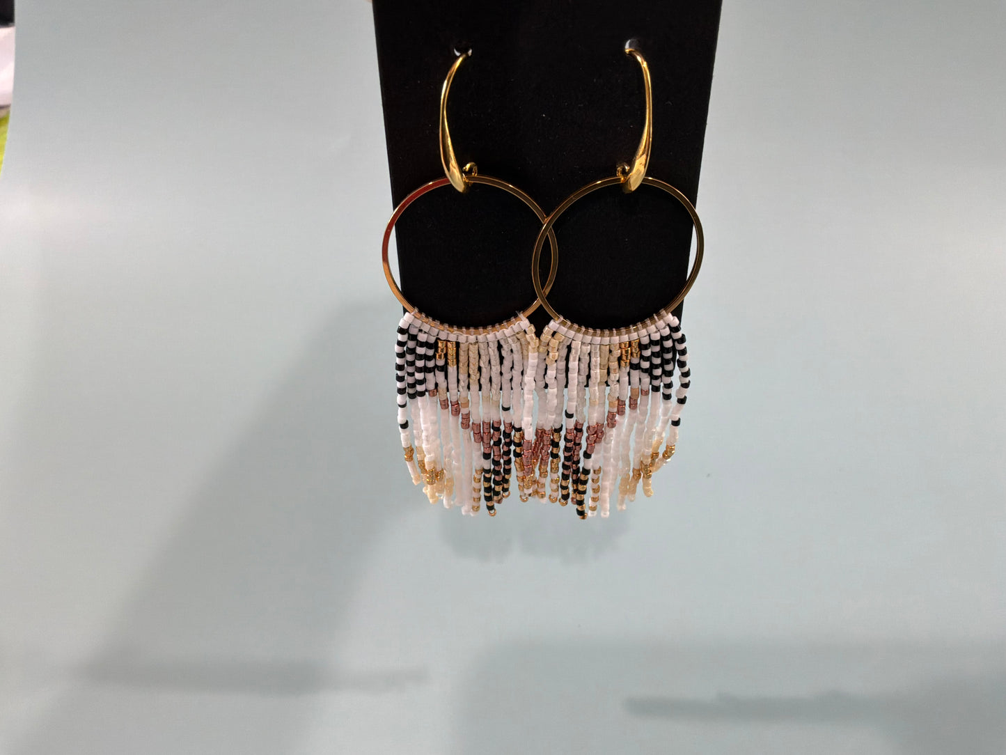 Beaded Hoop Earrings