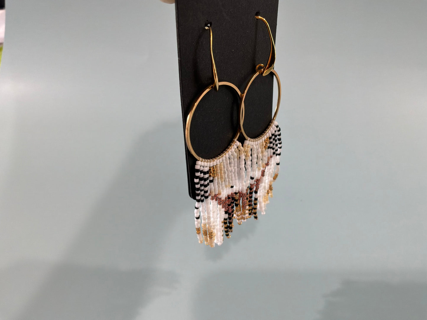 Beaded Hoop Earrings