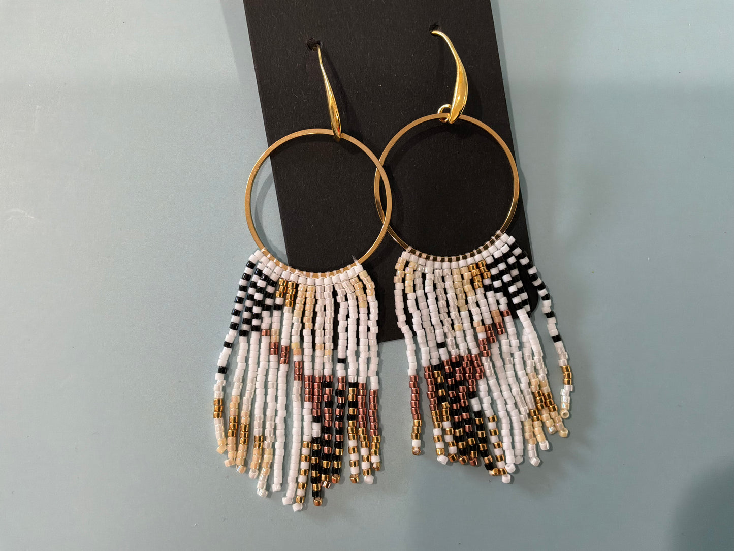 Beaded Hoop Earrings