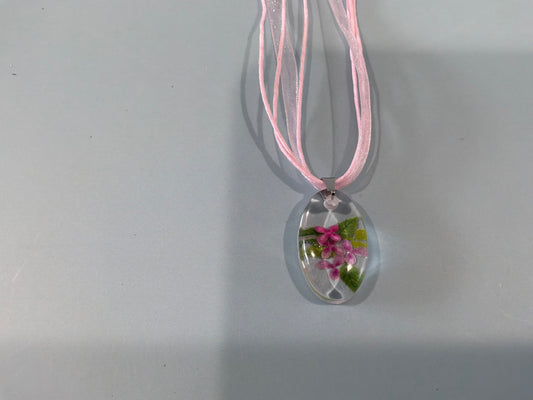 Acrylic Resin Floral Necklace